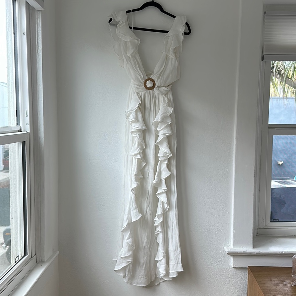 Lulus Maxi Cut Out Dress in White